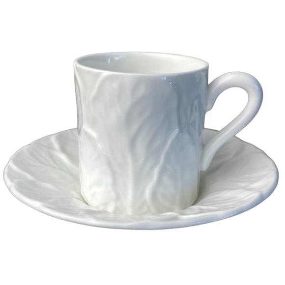 WEDGWOOD Coalport Countryware Cabbage Leaves Espresso Demitasse Cup & Saucer - Picture 1 of 11